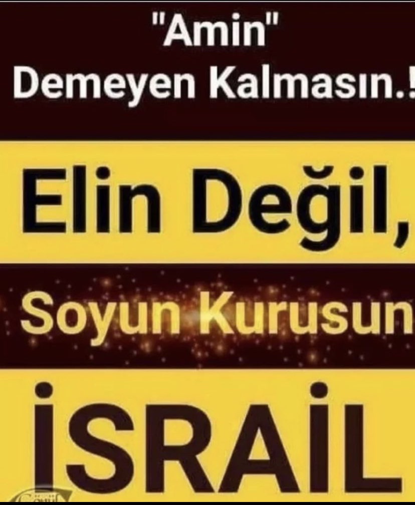 Elin Değil,Soyun Kurusun İSRAİL

Amin 🤲

Filistin'in Yanındayız 🇹🇷🇵🇸