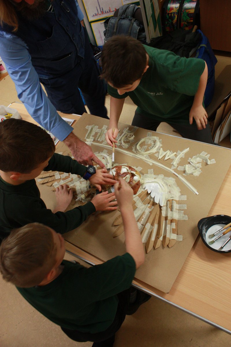 BuryCEPrimary's tweet photo. Today, Buzzards have been busy working hard with artist, Darrell Wakelam creating the initial layers for our new class name sculptures. Tomorrow, the rest of the school will be working with Darrell to complete the works. https://t.co/C6FIfrqm2B