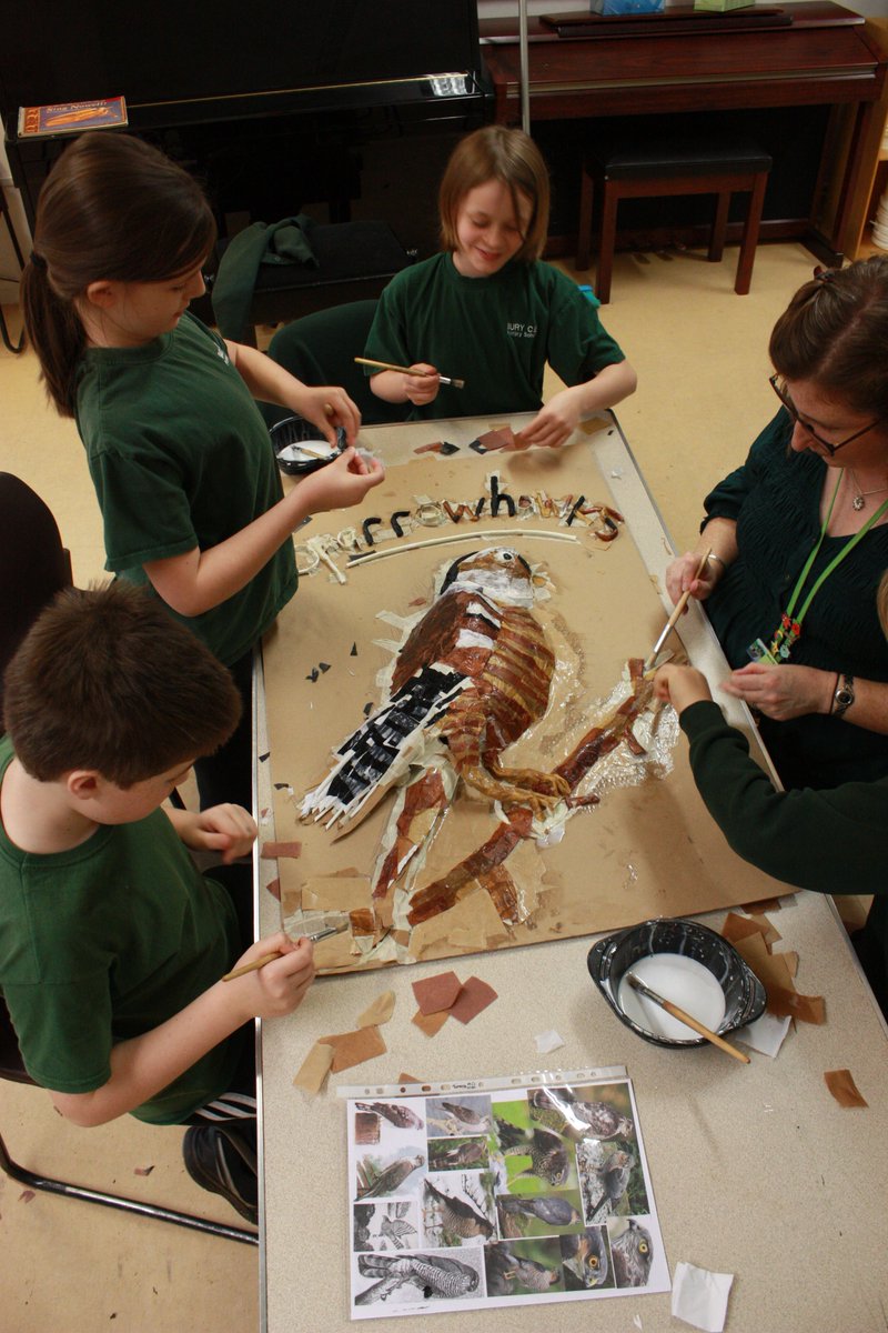 Today, Buzzards have been busy working hard with artist, Darrell Wakelam creating the initial layers for our new class name sculptures. Tomorrow, the rest of the school will be working with Darrell to complete the works.