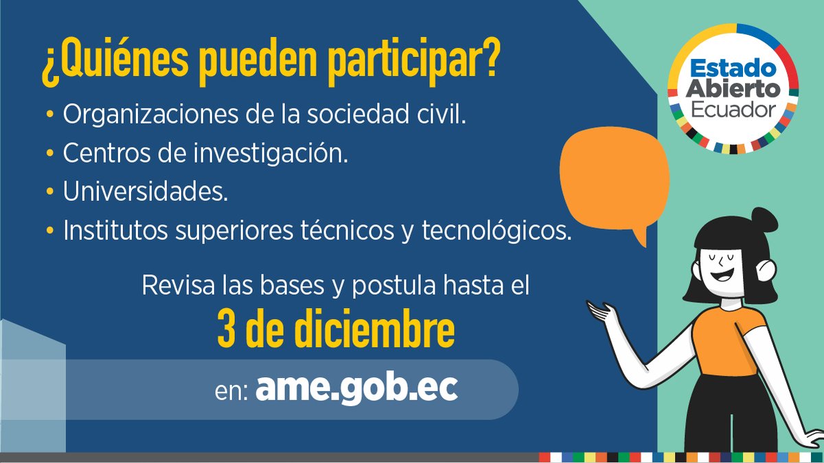 EduSuperiorEc's tweet photo. El reto #GADInnova inicia su 3⃣ra etapa.
Los postulantes deben buscar soluciones innovadoras a los desafíos planteados por los municipios de Puyango y Francisco de Orellana.

Podrán ganar:
🥇 Menciones honoríficas.
👩‍🏫Asesoría.
💰Financiamiento de USD 2.000.
#DemocraciaYResultados https://t.co/eZIHRaLSyv