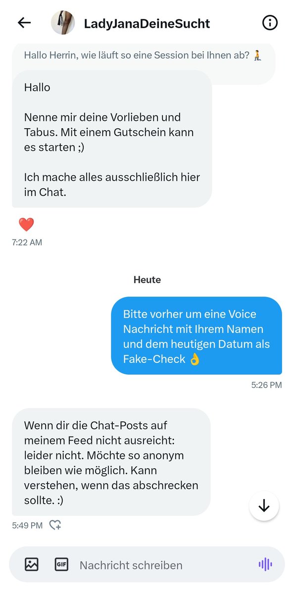 Taugenichts_NRW's tweet photo. Wenn eine Herrin es nicht Mal schafft eine Voice als fakecheck zu schicken kann man nur warnen!
Hände weg von diesem augenscheinlichem Fake:
@JanaSucht
@Tom_fakefinder
#findom #femdom #findomfake https://t.co/kQzcCYKDFF