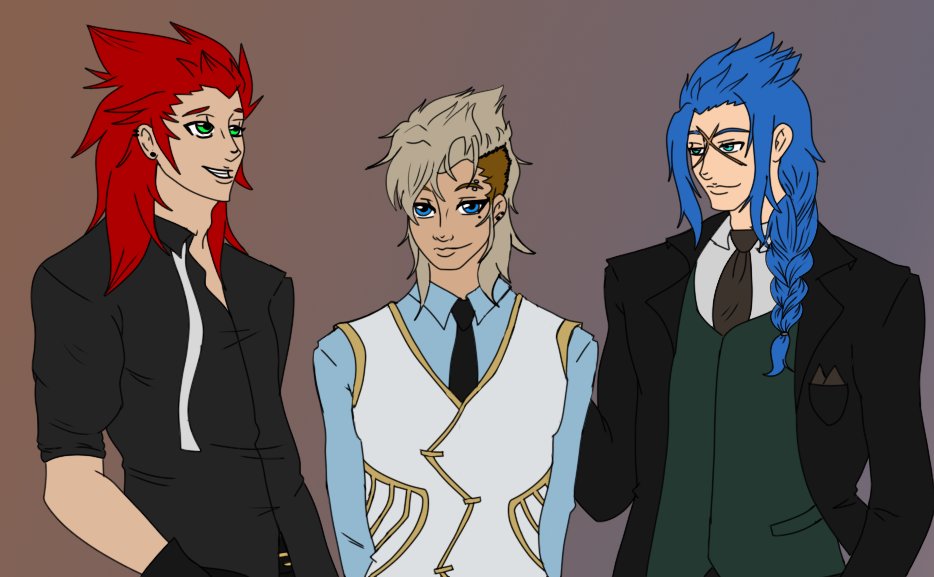 Mafia AU time. I love the way Mydes hair turned out I may draw it floofy like that more often <3