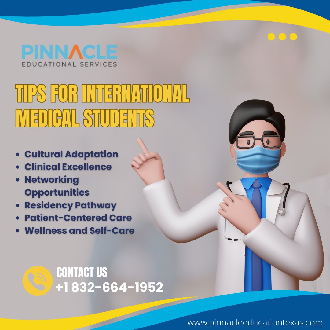 PESHoustonTexas's tweet photo. Embarking on U.S. clinical rotations as an international medical student?
Here are some essential tips from PES for success:
1️⃣ Embrace cultural diversity.
2️⃣ Excel in clinical skills.
3️⃣ Network for opportunities. 
4️⃣ Understand the residency path. 
5️⃣ Keep meticulous paperwork. https://t.co/vcC1XeOxqO