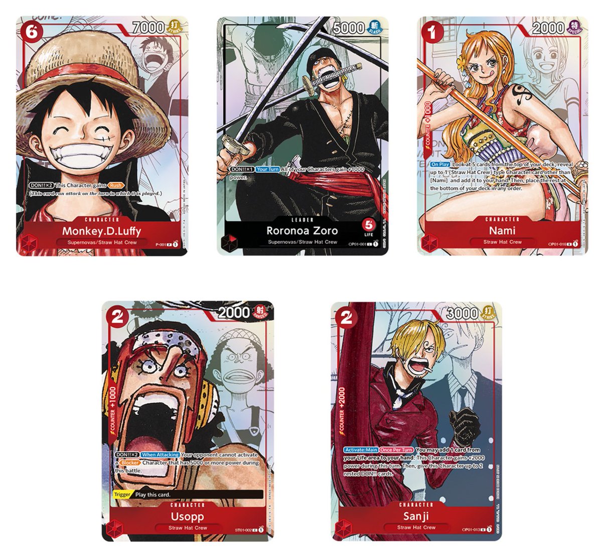 mugikun_'s tweet photo. @orbalology And how great are the anniversary cards which show each crew members first manga appearance in their background. Love em. https://t.co/G0yk4tY0jG