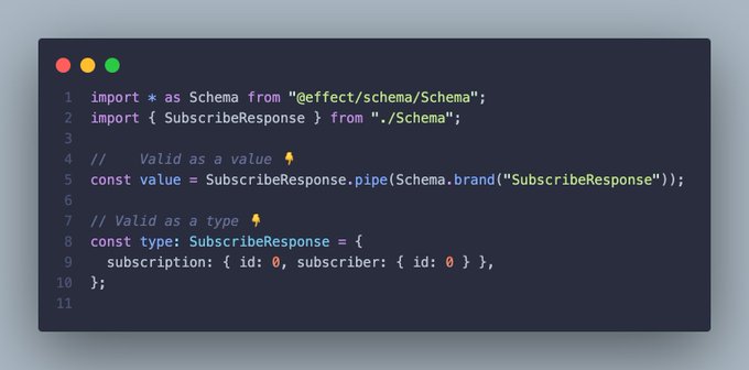 Import SubscribeResponse once and use it both as a type and value