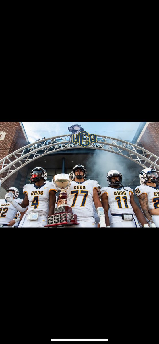 After a great conversation with @Coach_Rob_J and @CoachSanders96, I am honored to receive my first offer from Oklahoma Central University 💙💛 @ucobronchofb @DelCityFootball @CharvisKelley #AGTG