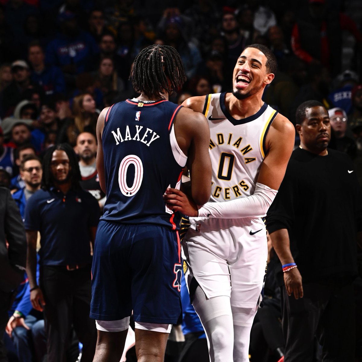 The NEW Maxey on the Mic with <a href="/TyreseMaxey/">Tyrese Maxey</a> and @TyHaliburton22 is now LIVE. They talk about the origins of their name, competing against friends in the NBA, and Maxey’s 50-point game vs the Pacers.

🔊 - link.chtbl.com/maxeyonthemic