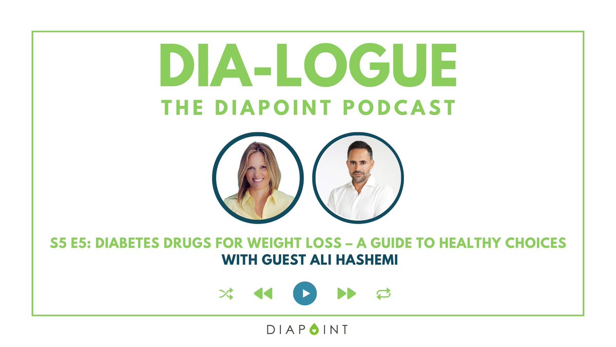 #Ozempic and other #diabetes drugs for weight loss. Do they work? Are they safe? Tune in to this episode of Dia-Logue: The Diapoint Podcast for this important discussion with Ali Hashemi, the Co-founder of meta[bolic] and GluCare Health. 🎧buff.ly/3MCDETy #weightloss