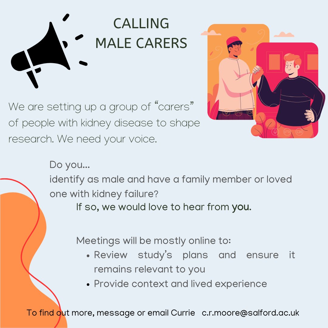 We are currently supporting @currie_moore in setting up this group, and she is especially interested in hearing from male carers. If you or someone you know is interested, please contact her via the email address below. #GetInvolvedKPIN