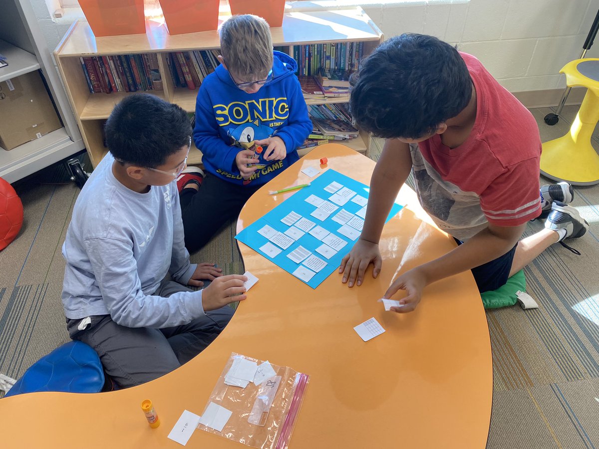 mrslaurelsmith's tweet photo. Our fifth grade mathematicians were hard at work today discovering how to divide whole numbers by fractions! #togetherisbetter #flyinginfifth @HortonsCreekES https://t.co/lnLX5PuNxP