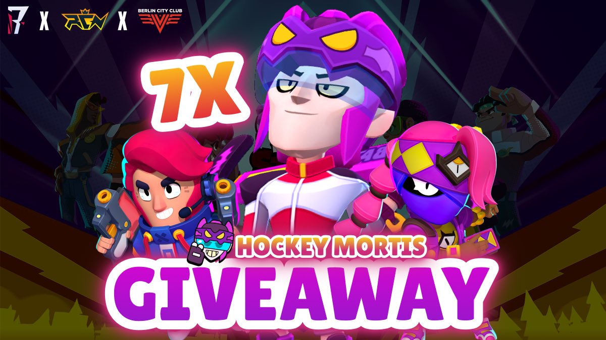 7x HOCKEY MORTIS GIVEAWAY

We’re HYPED to bring you a massive giveaway🦇 ahead of this weekend’s #BSWF23 in collaboration with R7 and BC

To enter:
✅ Follow <a href="/BerlinCityClub/">BC* Gaming</a> @Remaining_7 <a href="/ReconicEsports/">Reconic Esports</a>
❤️ Like this post
🔄 Repost

Winners picked 26/11!

#BrawlStars