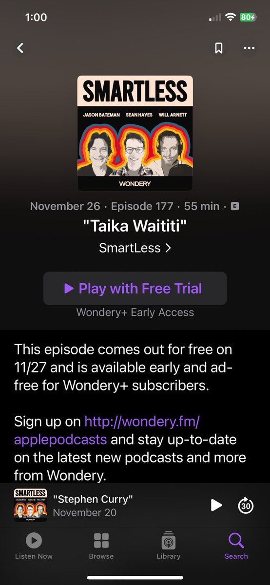 MariaSB85NYY's tweet image. Did I use my 7 day free trial of wondery + to listen to @TaikaWaititi on @SmartLess (another fave pod of mine) of course I did!

#TaikaWaititi #Smartless #podcast #nextgoalwins