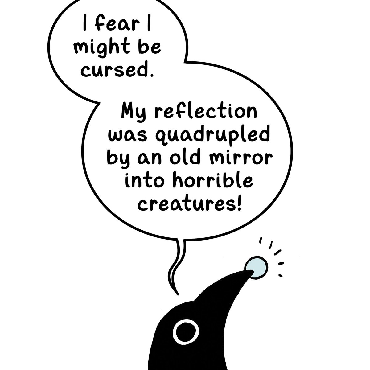 Secondlina's tweet photo. Mirror, Mirror Part 2 - [1/3]

#webcomics #webcomic #crowtime  #hiveworks https://t.co/BUDwSA370Q