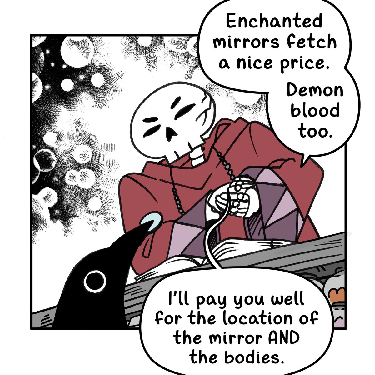 Secondlina's tweet photo. Mirror, Mirror Part 2 - [2/3]

#webcomics #webcomic #crowtime  #hiveworks https://t.co/trMFOytPt4