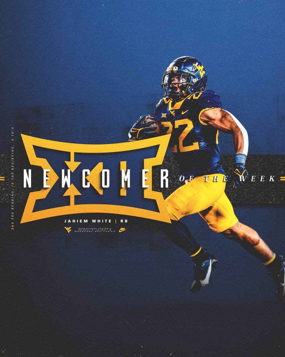 🌟 𝐁𝐢𝐠 𝟏𝟐 𝐍𝐞𝐰𝐜𝐨𝐦𝐞𝐫 𝐨𝐟 𝐭𝐡𝐞 𝐖𝐞𝐞𝐤

<a href="/JahiemWhite_305/">Jahiem White</a> | #HailWV