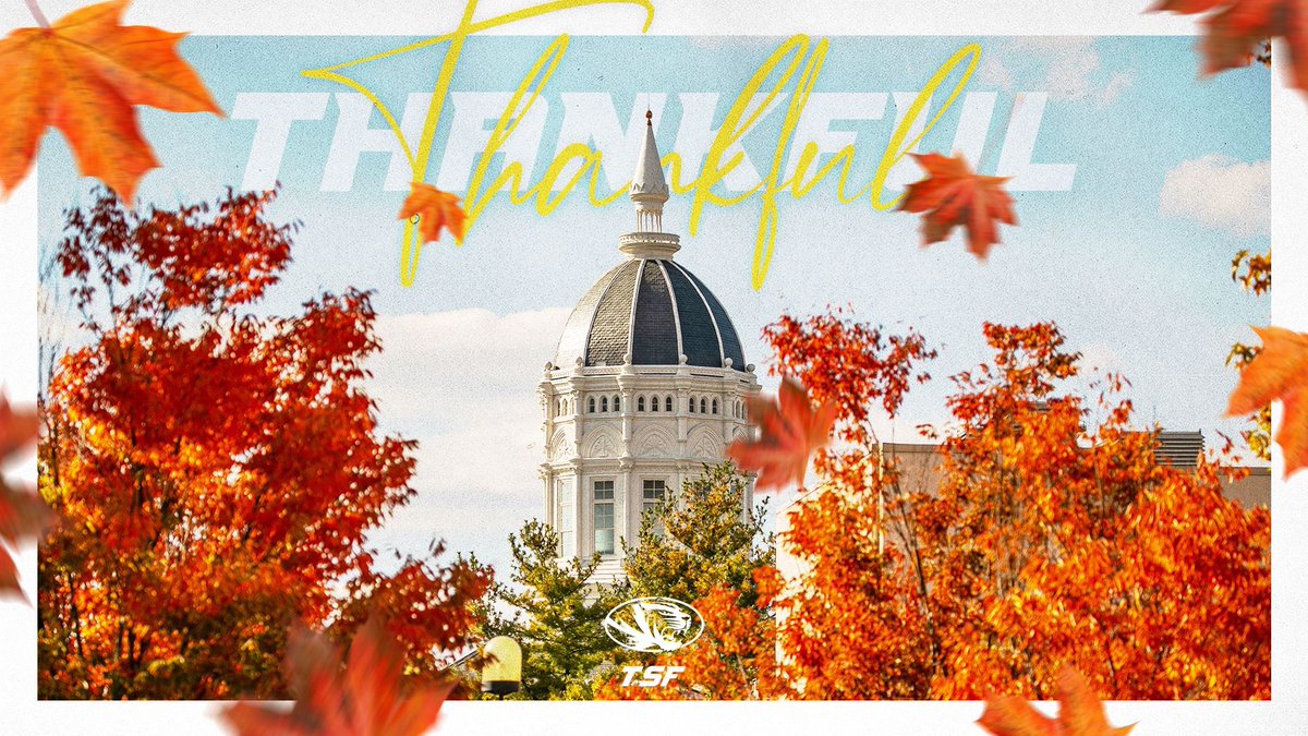 Its Turkey Week and I am thankful for: 
-My Friends &amp; Family
-The Mizzou brotherhood
... and for the generous support of our TSF members who provide opportunities for athletes like me.
To become a TSF member, please visit: tsfmizzou.com
MIZ