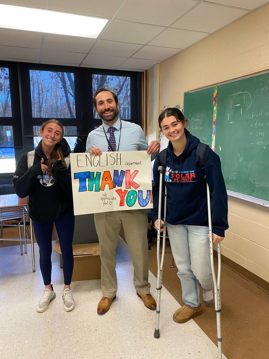 Mr. Lauten representing the English Dept! Also BIG thanks to Mr. Lauten for always stepping up to help at games!