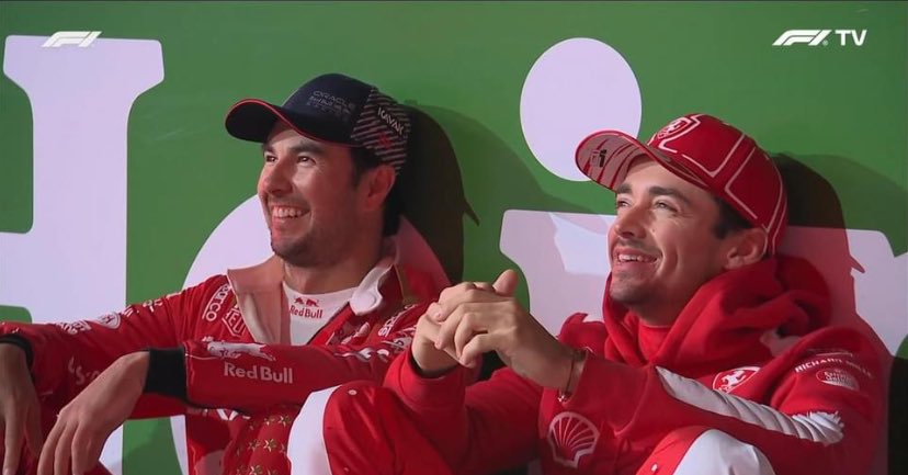 ⁦<a href="/ScuderiaFerrari/">Scuderia Ferrari HP</a>⁩ ⁦<a href="/redbullracing/">Oracle Red Bull Racing</a>⁩ ⁦<a href="/SChecoPerez/">Sergio Pérez</a>⁩ ⁦<a href="/Charles_Leclerc/">Charles Leclerc</a>⁩ Hey Ferrari! I believe that Checo and Charles will make a great team! Think about it… 2025?