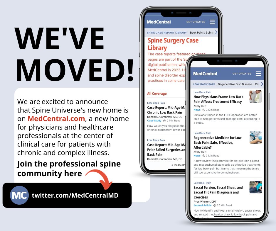 SpineUniverse for Surgeons & Spine Specialists tweet media