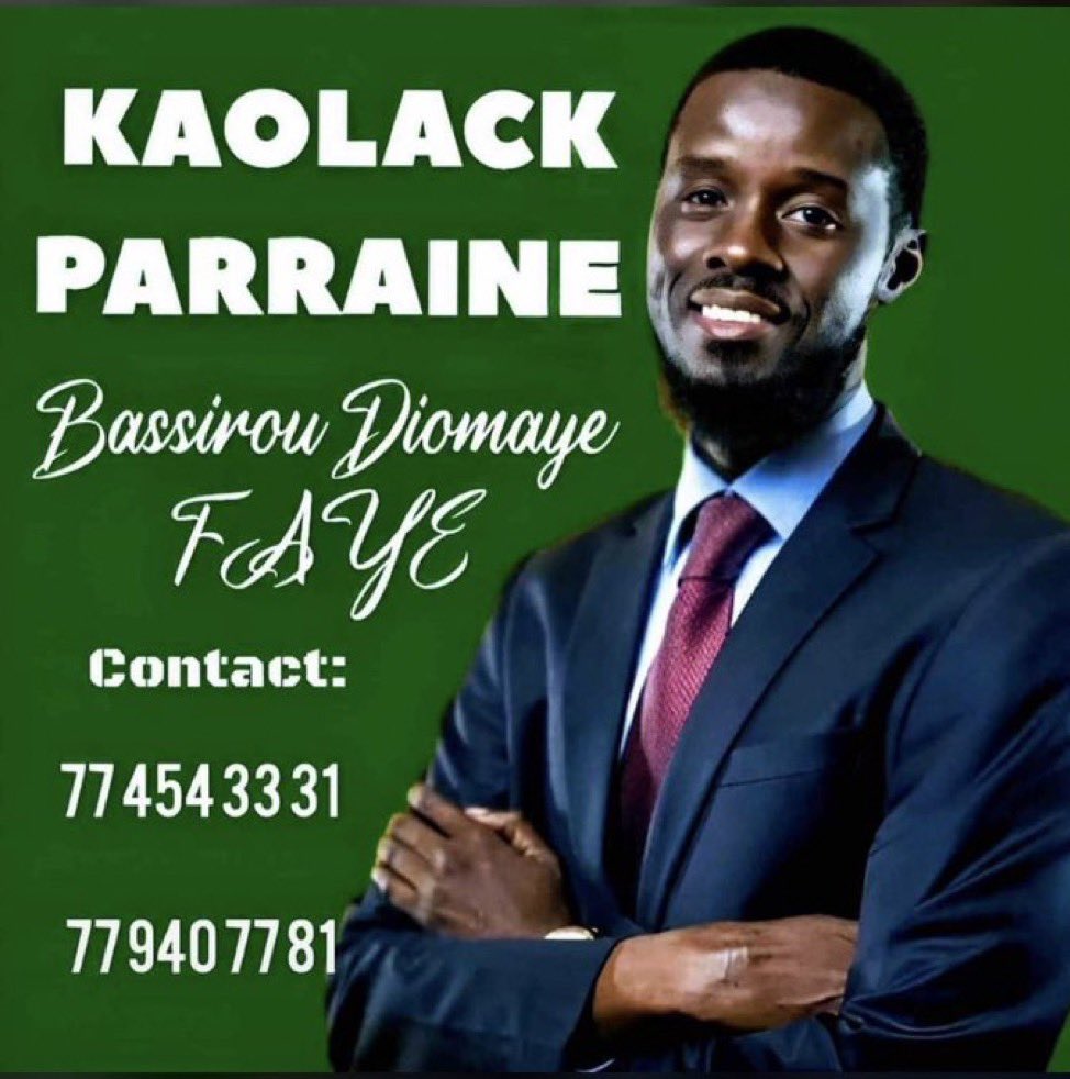 SalaD3N_KaolacK's tweet photo. 📍📍📍KAOLACK jogg lenn
Wakhou si tangay bi dem #Parrainer sama #Candidat si ndiguel
#FreeSenegal
#FreeSonko
#SonkoPresident https://t.co/JB8nRa1lE9