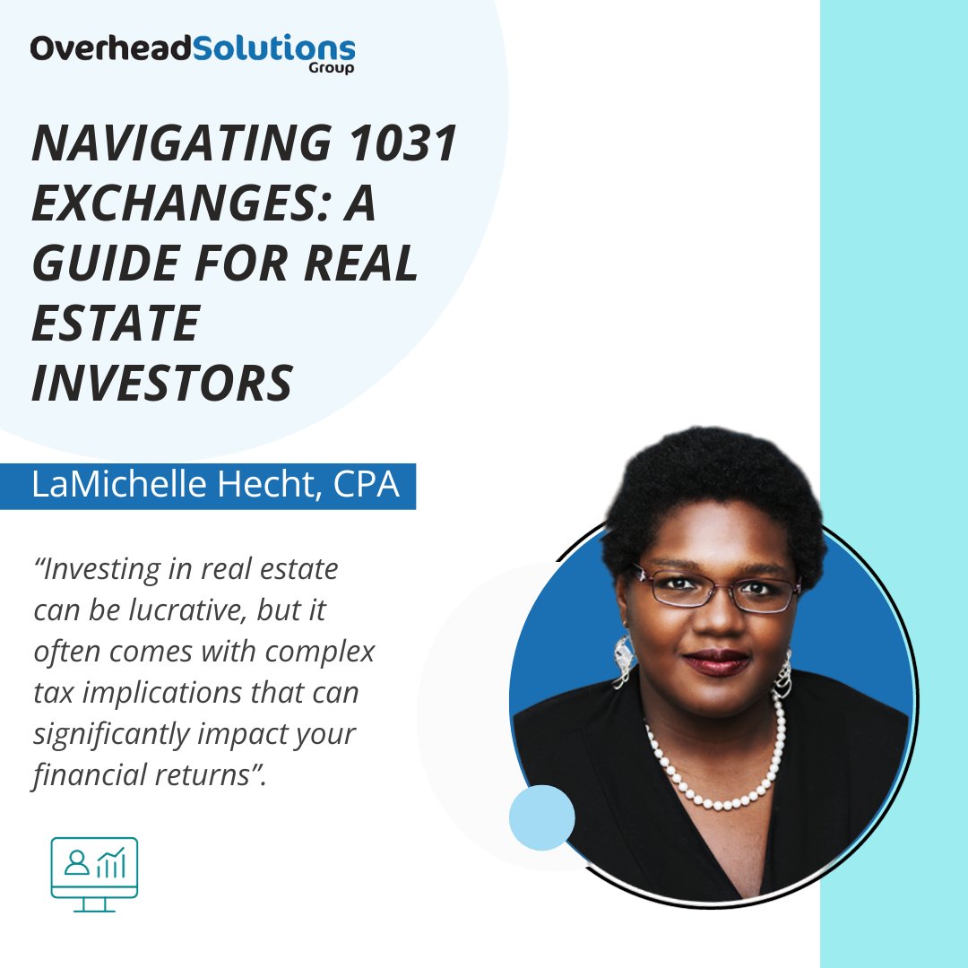 LaMiche_OSG_CPA's tweet image. "One valuable tool in the real estate investor’s toolkit is the 1031 exchange, a tax-deferral strategy that can help you maximize your" ... To read more, click the link below👇🏽
.
ow.ly/yn6l50Q4HfS
.
#OSGBlogs #OverheadSolutions #YourCPA #Developers #BlackCPA #RealEstate
