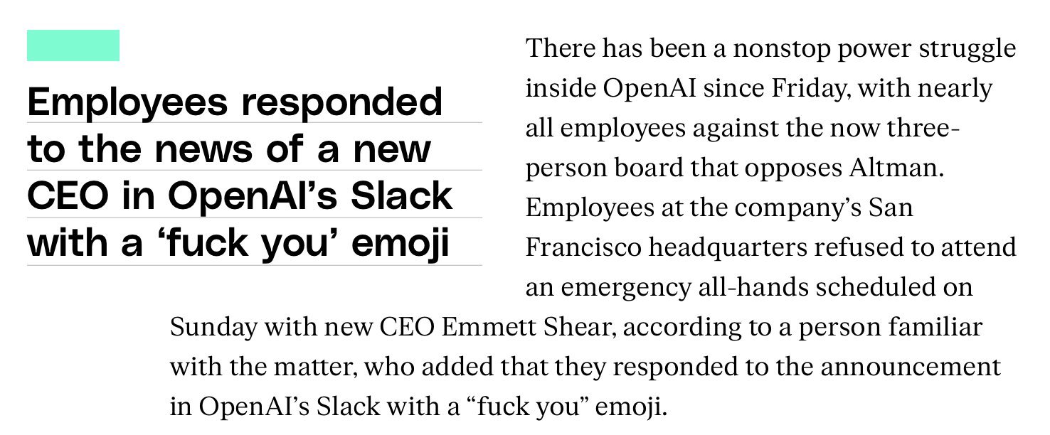 Dick Masterson on X: "More OpenAI stuff. I know most of you aren't paying  attention to this, but it's the whitest pill of 2023. The "fuck you" is to  deceleration, "safety", and