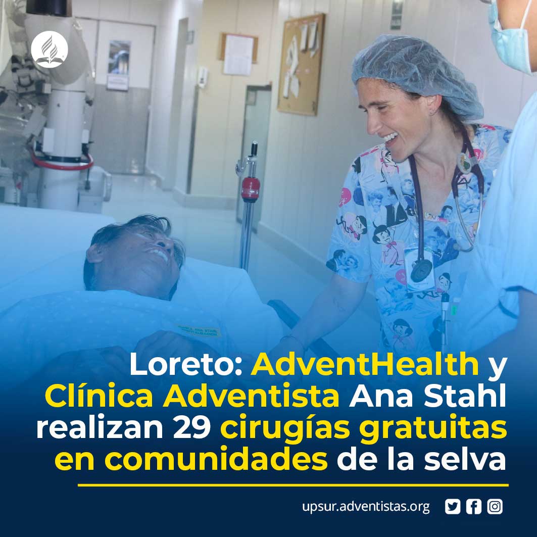 🔴 #Noticia📰 | <a href="/AdventHealth/">AdventHealth</a> - Colorado (EEUU) y <a href="/ClinicaStahl/">Clínica Ana Stahl</a> (Perú) se unieron para realizar atenciones y cirugías laparoscópicas de hernia y de vesícula en comunidades de Loreto.✨.

📌 Noticia completa: noticias.adventistas.org/es/loreto-adve…

#NoticiasAdventistas # Adventhealth #CAAS