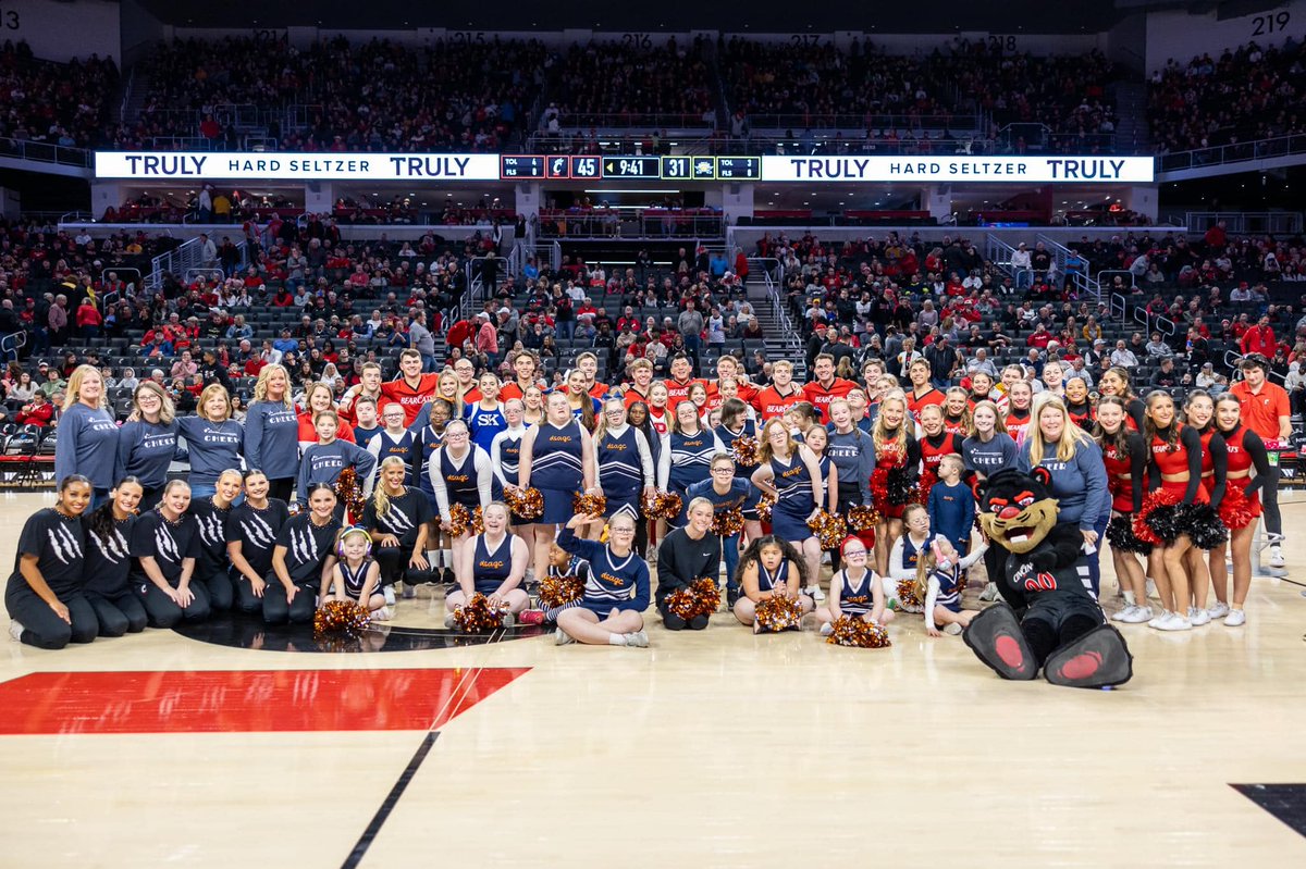 Down Syndrome Assoc. (@dsagc) on Twitter photo Our DSAGC Cheer Squad had the opportunity to perform at halftime of University of Cincinnati basketball game!
We have over 50 cheerleaders with performances being scheduled all over Greater Cincinnati throughout basketball season! Schedule will be released soon.
<a href="/GoBearcatsMBB/">Cincinnati Men’s Hoops</a> Our DSAGC Cheer Squad had the opportunity to perform at halftime of University of Cincinnati basketball game!
We have over 50 cheerleaders with performances being scheduled all over Greater Cincinnati throughout basketball season! Schedule will be released soon.
<a href="/GoBearcatsMBB/">Cincinnati Men’s Hoops</a>