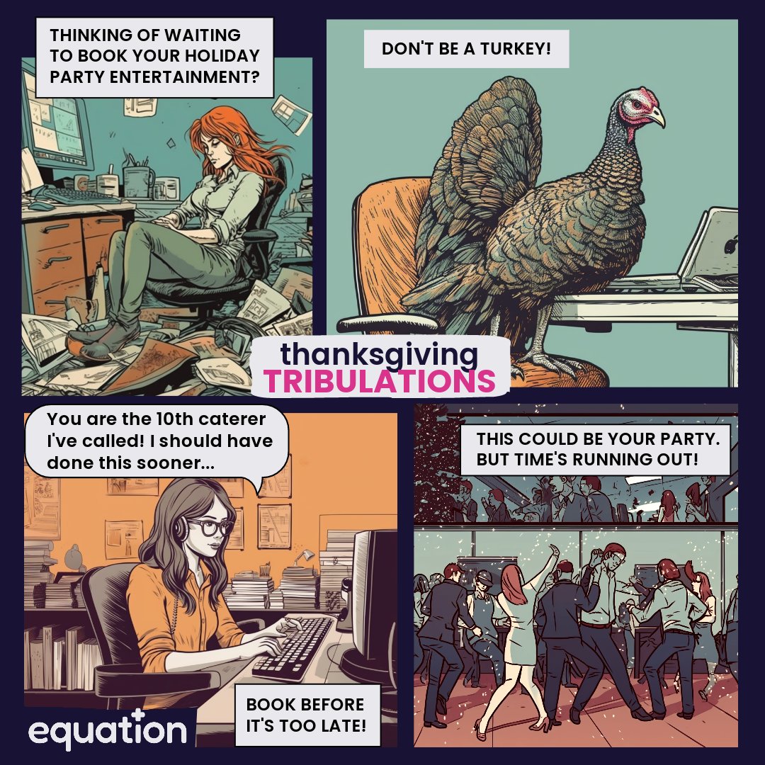 Equation_Events's tweet photo. Time's running out! If you don't have your company party planned, you might be in a jam. The best caterers, venues, and staff are possibly already booked.

The best time to plan was 6 months ago, today is the next best! We still have limited availability.

#vrevent #companyparty https://t.co/lNzNF8xdpl