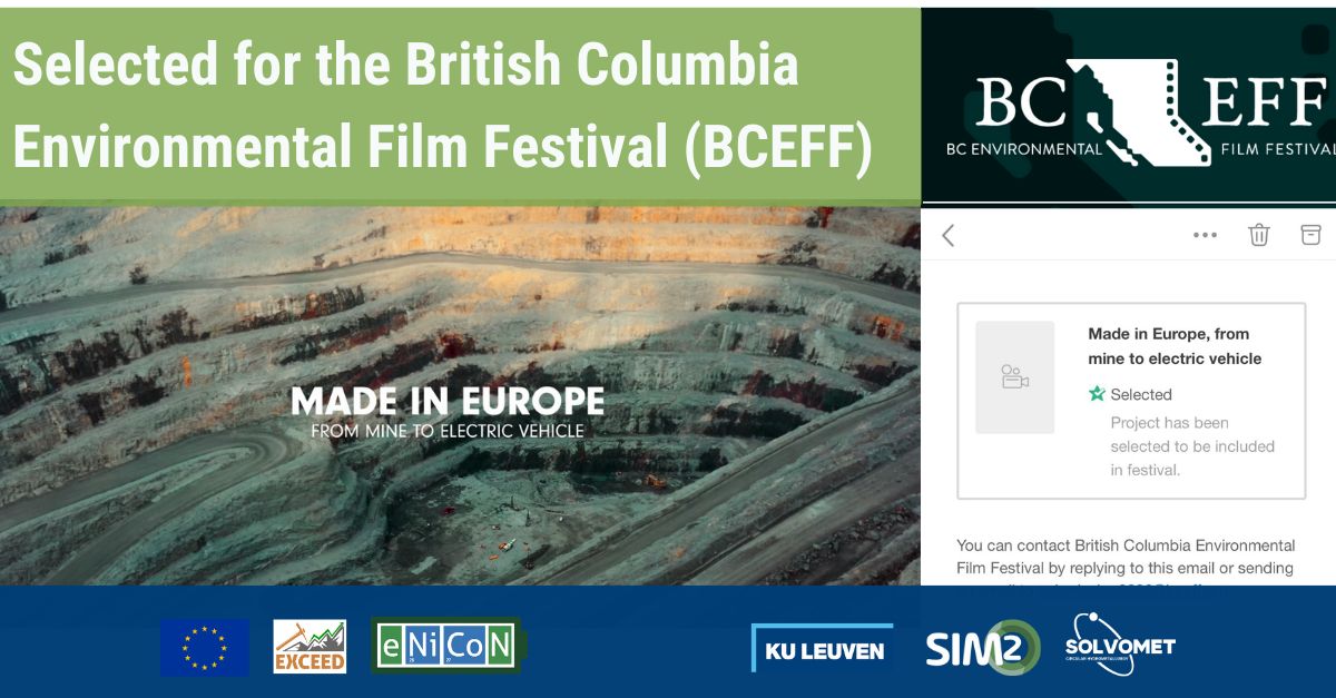 #EXCEED co-funded #documentary "Made in Europe: From #mine to #EV" selected for the <a href="/BCEFilmFestival/">British Columbia Environmental Film Festival/BCEFF</a> 2023! 

#bceff #electricvehicle #lithium #energytransition #climateneutrality #responsiblemining