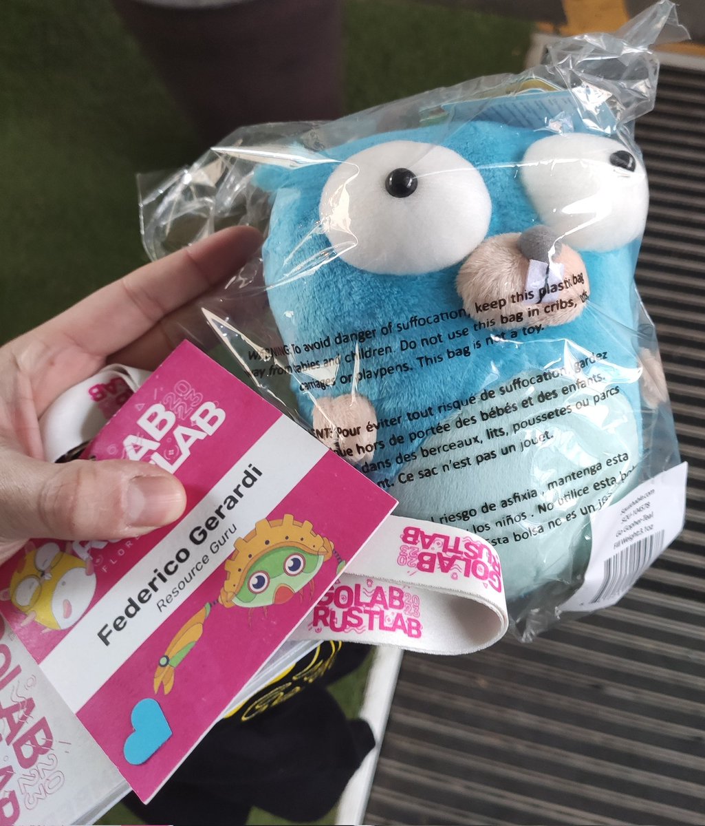 Amazing first day at #GoLab2023! Also, isn't this Gopher peluce reason enough to attend the conference? 😎