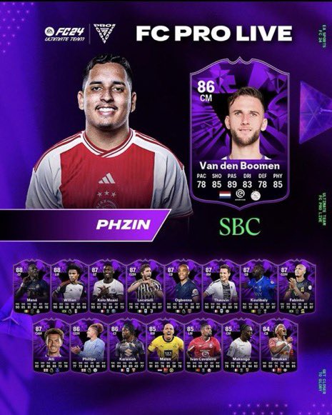 UberFut's tweet photo. PROGRAMME DE CE SOIR ⤵️

- Branco Van den Boomen🇳🇱FC Pro Live
- SBC de Tekkz 🎮
- Grosses Affiches UEFA
- Double Renfort 80 + 💥
- Renfort 85+⚡️
- Moussa Dembele🇫🇷Fondation 
- Fondations Saudi League 👀 https://t.co/3LCErxpR0L