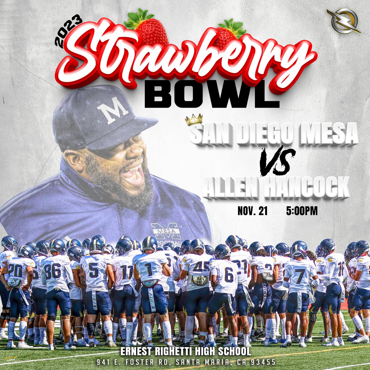 BOWL WEEK! Olympians traveling tomorrow to take on Allen Hancock. Stream link: youtube.com/@ahcbulldogs/s… #BALLIN #StrawberryBowl <a href="/BallCoachGW/">Gary Watkins Jr</a> <a href="/scfafootball/">Southern California Football Association</a> <a href="/PrezHands/">Ashanti Hands, Ed.D.</a> <a href="/DrRyanShumaker/">Dr. Ryan Shumaker</a> <a href="/JuCoFootballACE/">JuCo Football Forer</a> <a href="/EC_Preps_SD/">EC Preps</a> <a href="/Daygofootball/">San Diego Football</a> <a href="/CoachFarrarMesa/">Stephen Farrar Jr.</a> <a href="/CoachChevSD/">Coach Chevalier</a> Player 📸 <a href="/Nicole2Noel/">Nicole Noel Photography LLC</a>