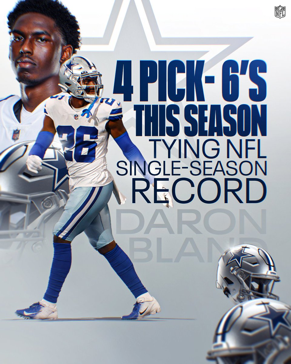 Can <a href="/dallascowboys/">Dallas Cowboys</a> CB DaRon Bland break the record with one more pick-6 this season? 👀