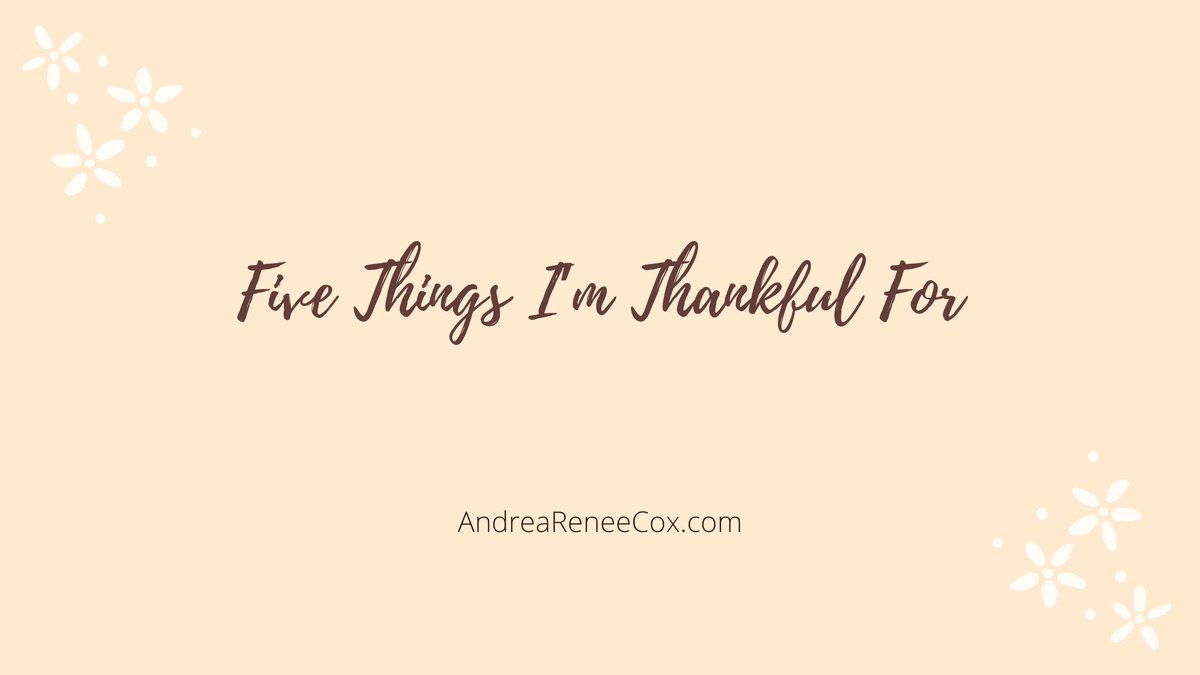 What five things are you thankful for this year? I shared mine on the blog this week. Check it out!

#WritingToInspire #OutOfPrint #books #editing #thankful #HappyThanksgiving 🦃

andreareneecox.com/2023/11/20/fiv…