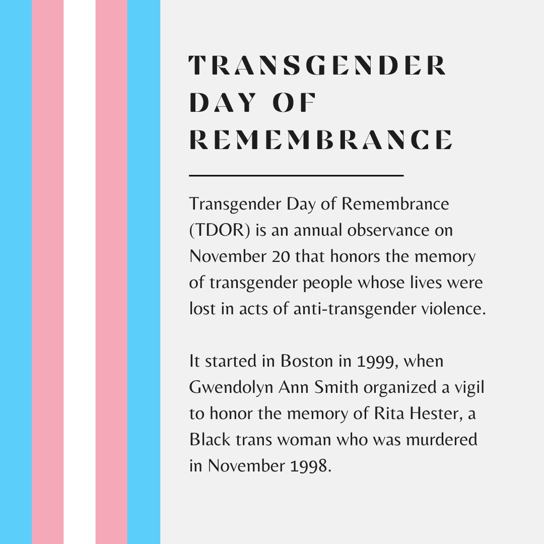 NELAlibraries's tweet image. Join NELA in recognizing the annual Transgender Day of Remembrance. Learn more about how libraries can protect &amp;amp; support transgender staff &amp;amp; patrons (buff.ly/3sKb4sE) #transdayofremembrance #LibrariesRespond