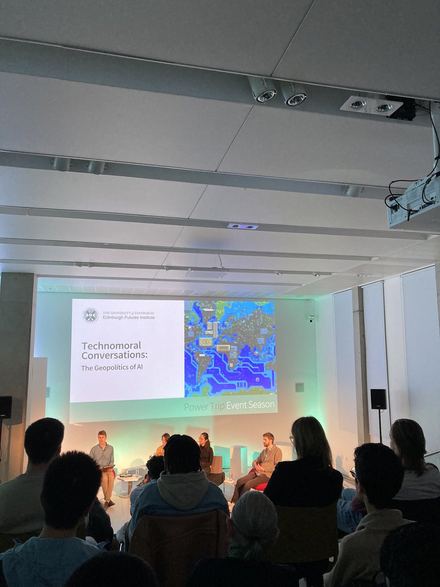 Another fascinating, timely and important conversation this evening from @CentreTMFutures and Edinburgh Futures Institute <a href="/UoE_EFI/">Edinburgh Futures Institute</a> <a href="/EdinburghUni/">The University of Edinburgh</a> at their event on Geopolitics of AI with <a href="/JohnZerilli/">John Zerilli</a> and <a href="/KateKayeReports/">Kate Kaye</a> @KerryAMcInerney <a href="/HaydnBelfield/">Haydn Belfield</a>