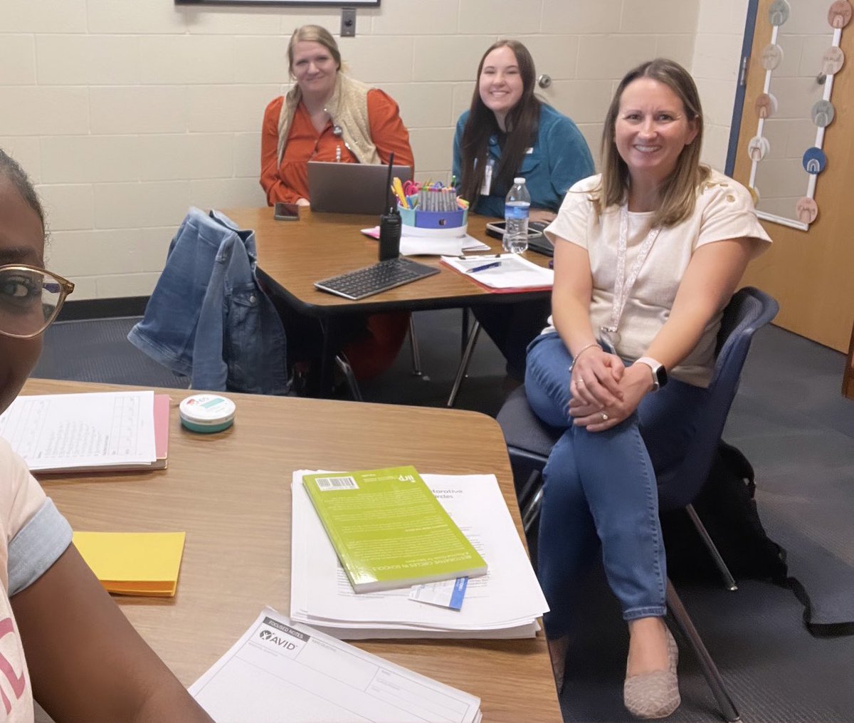 _ABolton_'s tweet photo. Oh nothing … Just reviewing data and making informed decisions about our RtI groups. 
👩🏽‍🏫 Love what I do, ✈️ who I do it with AND 💙 who I do it for! #MaximizeMTSS #CollectiveEfficacy #WEareRTE https://t.co/yVEPvzZqrk