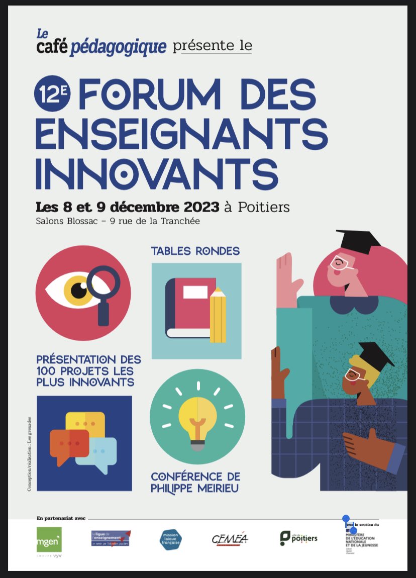 SCOllectif_asso's tweet photo. đŁ Le @cafepedagogique propose le #FEI les 8 et 9 dĂ©cembre Ă #Potiers !
@SCOllectif_asso sera de la partie également !
Les inscriptions sont ouvertes !
đDĂ©posez votre projet CETTE SEMAINE pour participer Ă ce forum entre enseignants !
đ https://t.co/7rKHEMGLJ3 https://t.co/sJJkMzq9NO