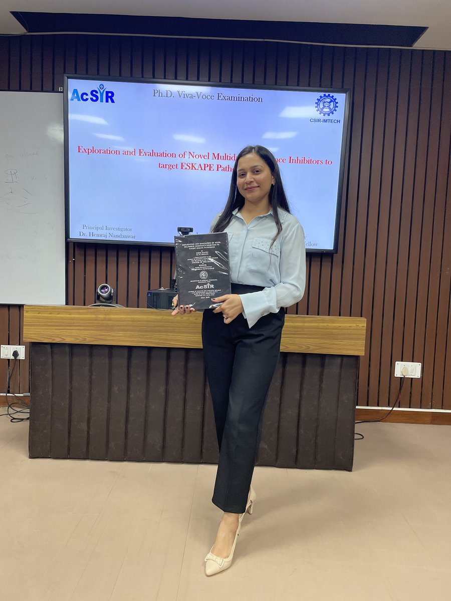Nishamahey3's tweet image. Hi X family!
It gives me immense pleasure to announce that i have successfully defended my Ph.D. thesis today. From today i am Dr. Nisha Mahey! Extremely happy and pleasantly numb at the same time. Thank you @DrHemraj_IMTECH for your guidance to support.