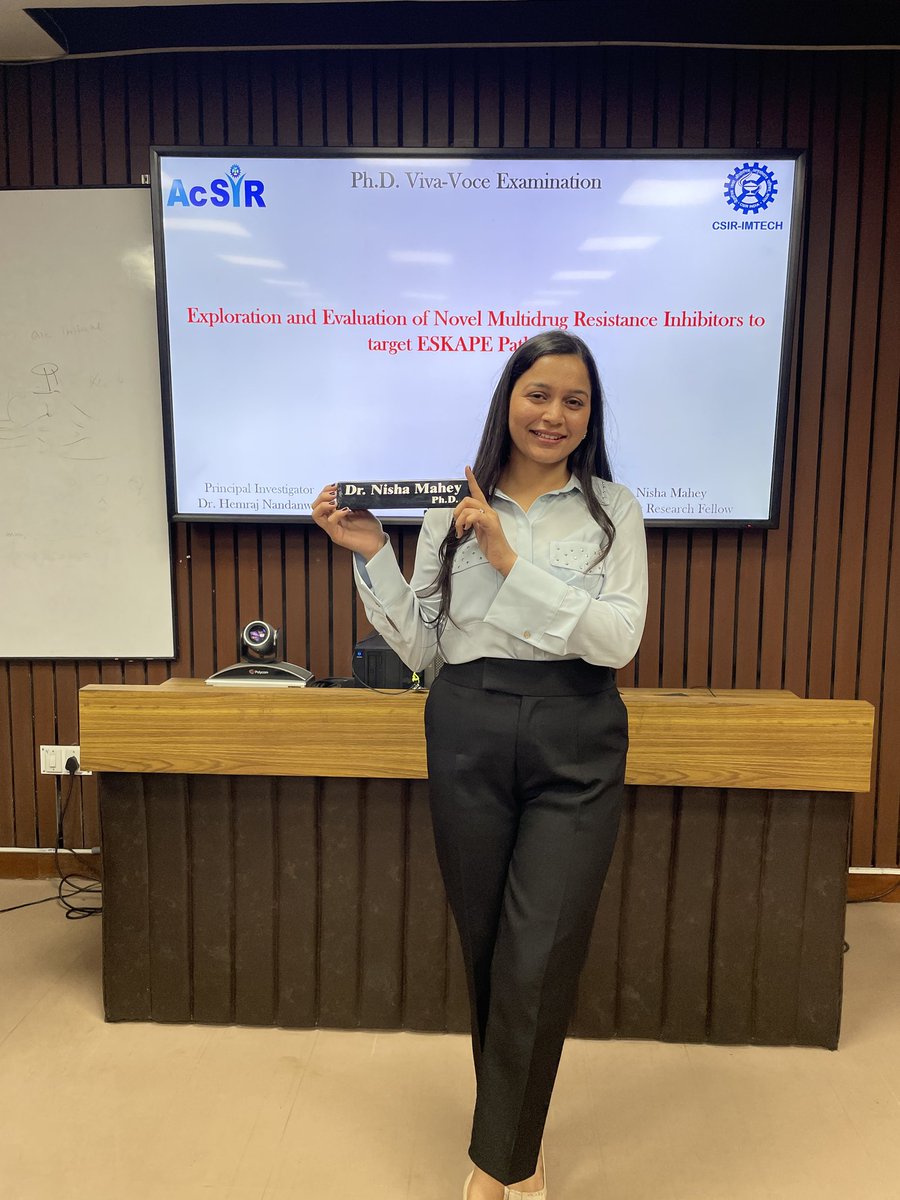 Nishamahey3's tweet image. Hi X family!
It gives me immense pleasure to announce that i have successfully defended my Ph.D. thesis today. From today i am Dr. Nisha Mahey! Extremely happy and pleasantly numb at the same time. Thank you @DrHemraj_IMTECH for your guidance to support.