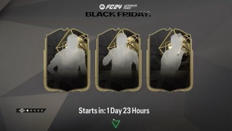 🚨ÉVÉNEMENT BLACK FRIDAYY ‼️

Programme de vendredi 19h ⤵️

- Best of TOTW ⭐️
- Évènement joueurs et icônes « Thunderstruck » 💥
- SBC Flash ⚡️