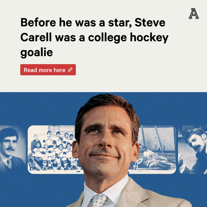 TheAthletic's tweet photo. The star of 'The Office' was more than a hockey goalie during his college years, but his teammates didn't immediately recognize his genius.