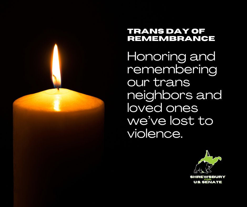 We must never forget the lives lost to anti-trans hate & violence. 🏳️‍⚧️ Trans folx deserve dignity, respect, and to be safe in their communities.

Hate has no home in these hollers. Period.

#TransgenderDayofRemembrance #TDOR #hatehasnohomehere