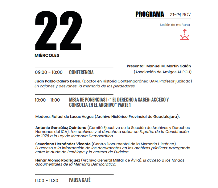 Todo listo para ir a hablar de #Acceso a los Fondos documentales de Memoria Democrática con los <a href="/amigosahpgu/">AmigosAHPGuadalajara</a> en las XVI Jornadas de Investigación en #Archivos de Castilla-La Mancha 'El deber de memoria. Historia &amp; Archivos', con dos ponentes de lujo. 🥰
guadarchivo.es