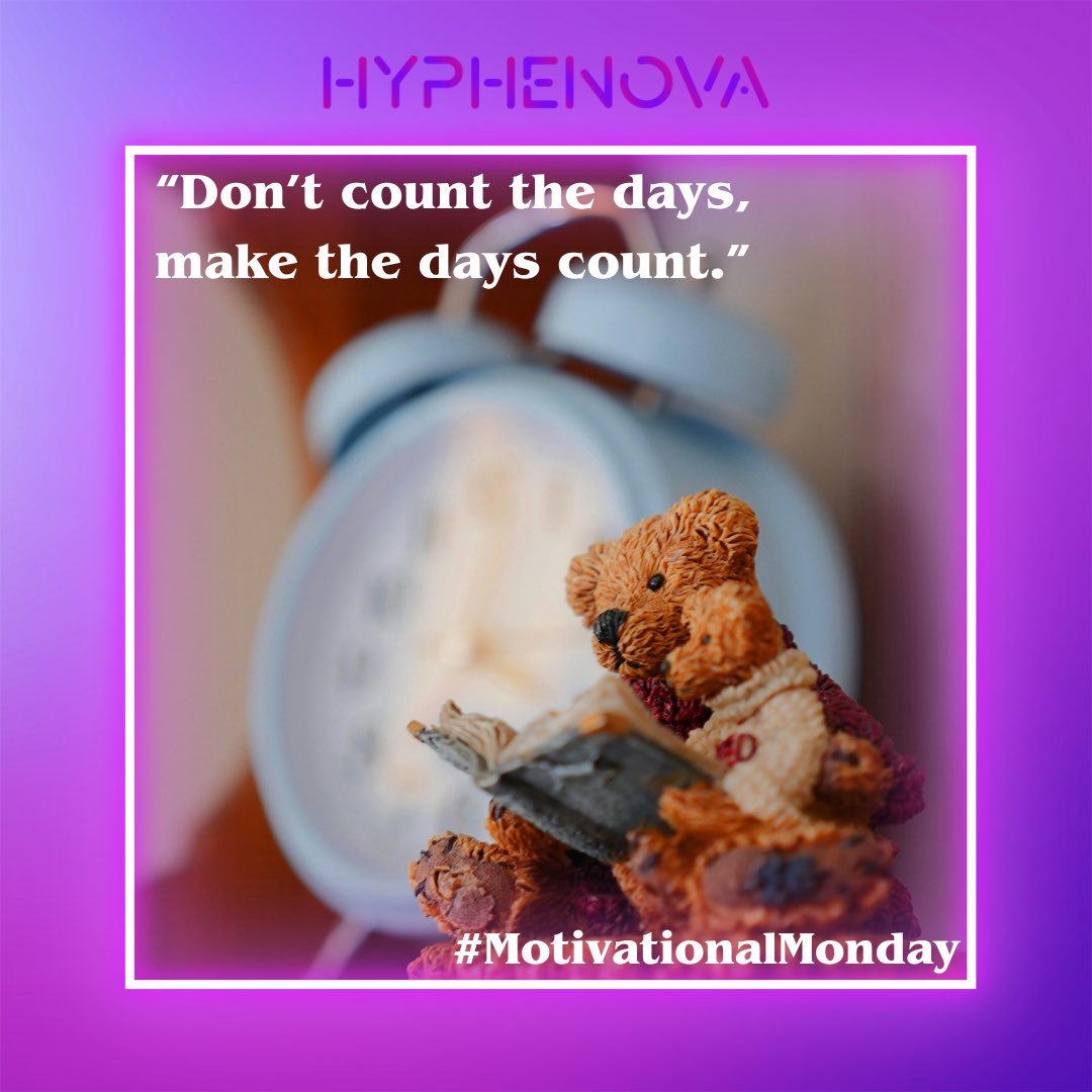 Counting the days? Nah, we're here to make them count! 🌟 Embrace every moment, chase your dreams, and sprinkle kindness like confetti. Life's too short for anything less. 💖 #MakeItCount #LiveInTheNow #MotivationalMonday #HYP