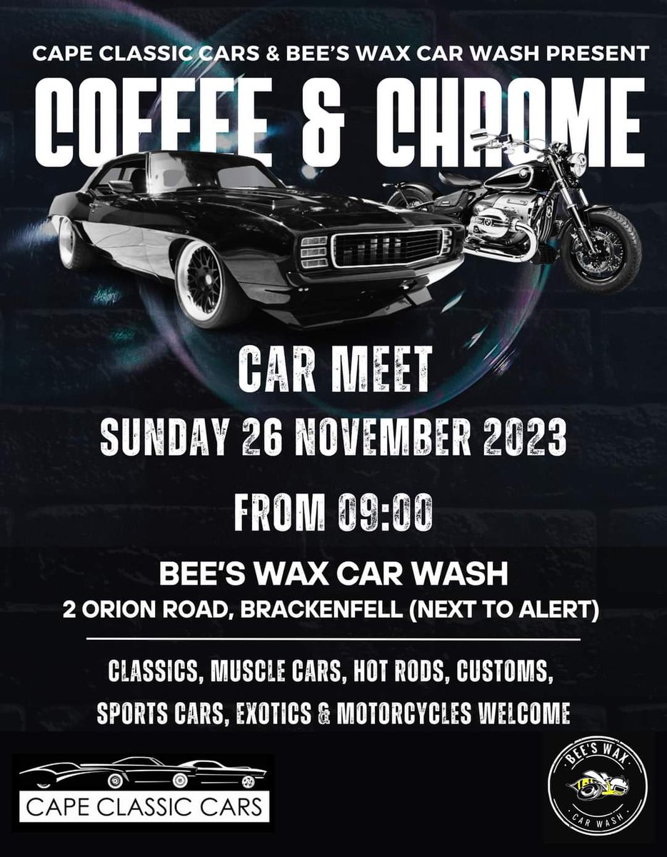 capeclassiccars's tweet photo. This Sunday... don't miss out!
#coffeeandchrome https://t.co/zxlm0yJz24