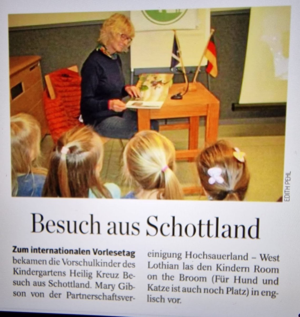 Gibson1Miss's tweet photo. Mum makes the German paper as part of her annual Literary event 📚📖😍 🇩🇪 https://t.co/jK9xMm9sFm