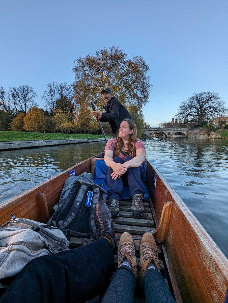 A great first day of the BARIN beaver project meeting ahead of the @CINUK_ARP ASM, including a round table and punting with our visiting Imaryuk Monitors Max and Borge, and a talk on remote sensing of environment change from BARIN team member Ben DeVries @onchante