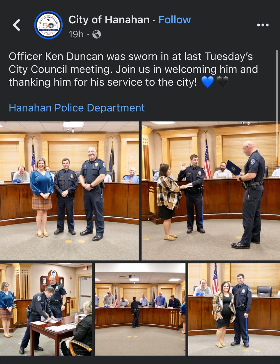 Ragland1836's tweet photo. Dude got arrested and fired from the sheriff's office for impersonating a law enforcement officer so the city picked him up and made him an actual law enforcement officer. You can't make this shit up lmao. https://t.co/zMz1VOJXqz
